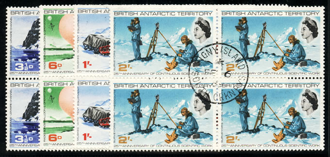 British Antarctic 1969 Scientific Work Set VF/U Blocks