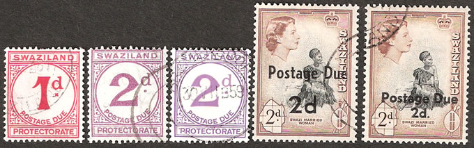 Swaziland Postage Due 1933-61 VF/U