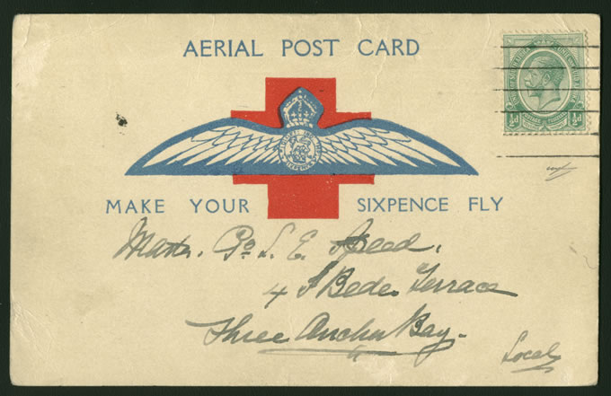 South Africa 1918 Cape Town Flight Card, Influenza Machine cds
