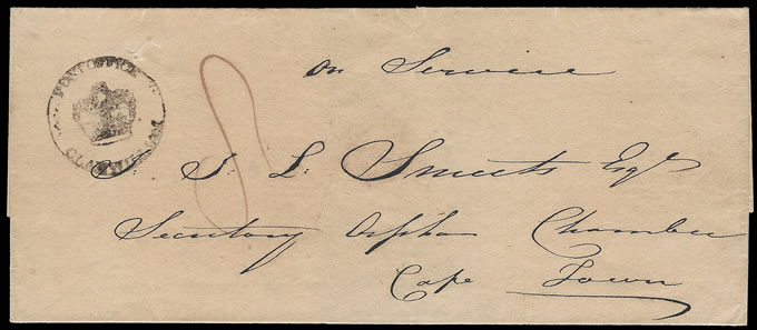 Cape of Good Hope 1828 Clanwilliam Crown-in-Circle Letter