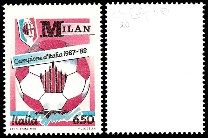 ITALY 1988 MILAN FOOTBALL "MILAN AZZURRO" RARITY