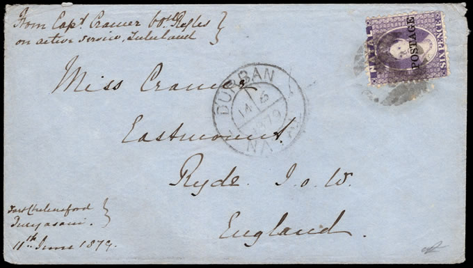 Zululand 1879 Zulu War Officer's Letter