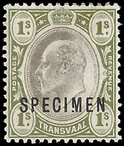 Transvaal 1902 KEVII 1/- Variety Broken "M" in Specimen, Rare
