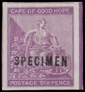 Cape of Good Hope 1884 6d Imperf Plate Proof Specimen