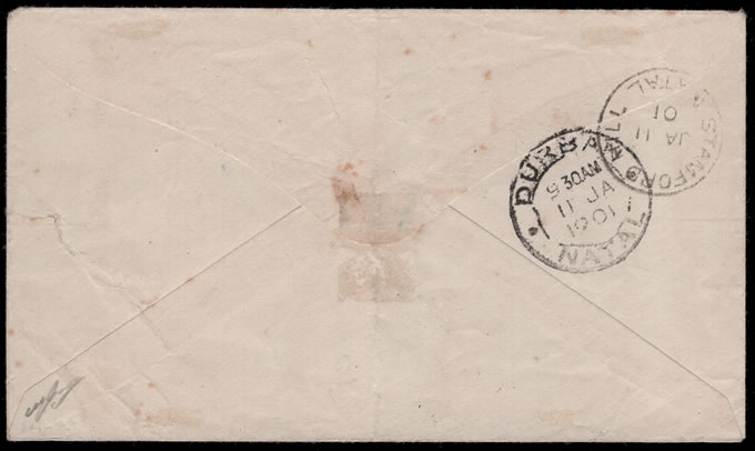 Natal 1901 Ladysmith Small Triangle POW Letter