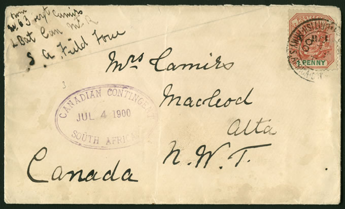 Canadian Contingent 1900 2nd Battalion Letter