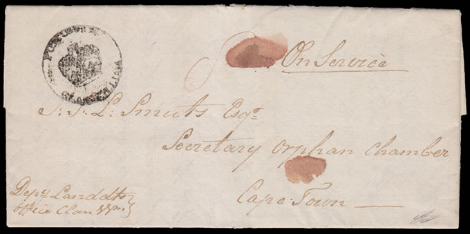 Cape of Good Hope 1826 Clanwilliam Crown-in-Circle Entire Letter