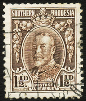 Southern Rhodesia 1933 KGV 1½d Perf 12