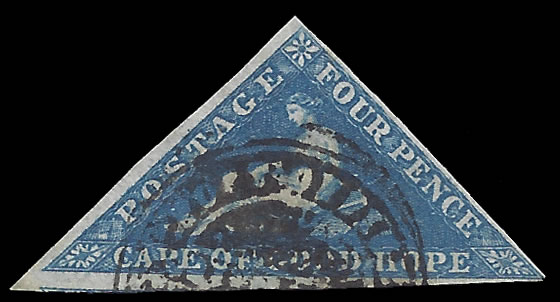 Cape of Good Hope 1855 4d Rare Port Elizabeth Mail Bag Seal