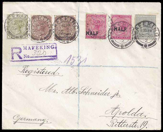 South Africa 1912 Interprovincial Natal Franking from Mafeking