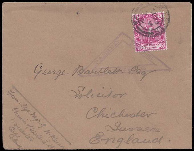 Cape 1901 Prince of Wales Light Horse Letter