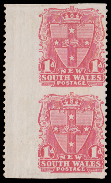 New South Wales 1897 1d Imperf Horizontally & Marginally