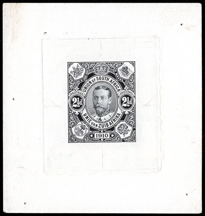 South Africa 1910 2½d Union Commemorative Die Proof - Click Image to Close