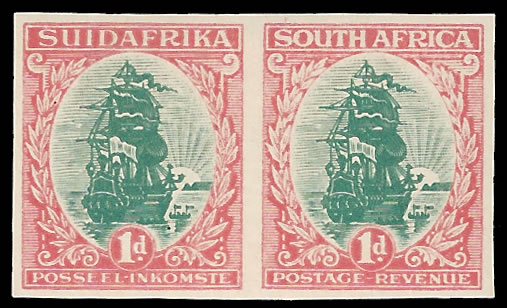 South Africa 1926 1d Colour Trial Plate Proof Pair