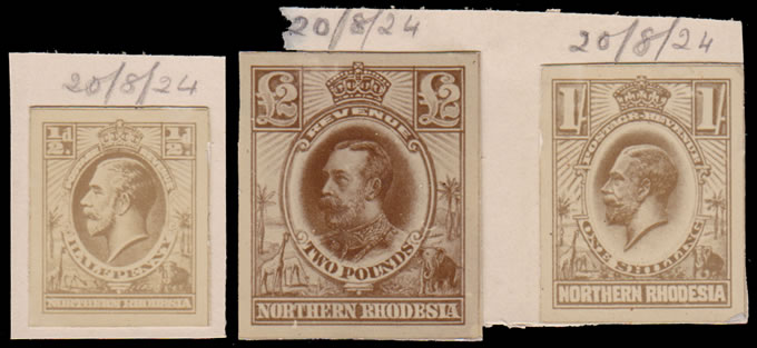 Northern Rhodesia Revenues 1924 KGV Bradbury Archive PhotoEssays