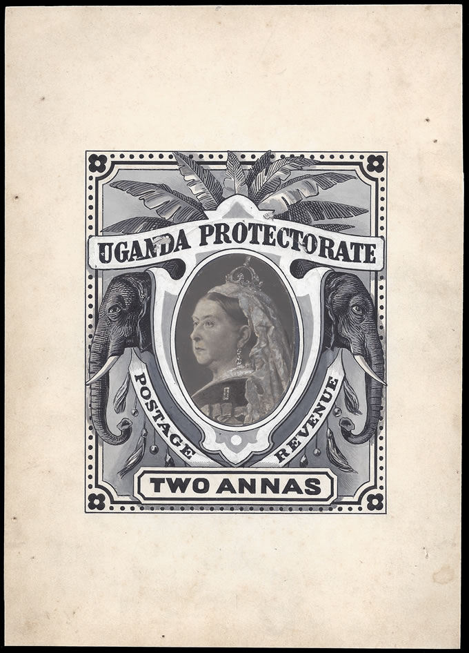 Uganda 1898 Magnificent Handpainted Artist's Composite Essay
