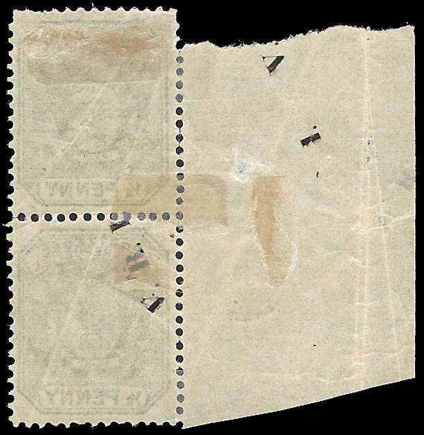 Transvaal 1900 VRI ½d Spectacular Overprint Error Pair - Click Image to Close