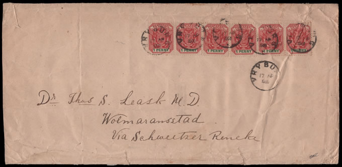Vryburg 1900 Boer Occupation Commercial Use Letter, Scarce