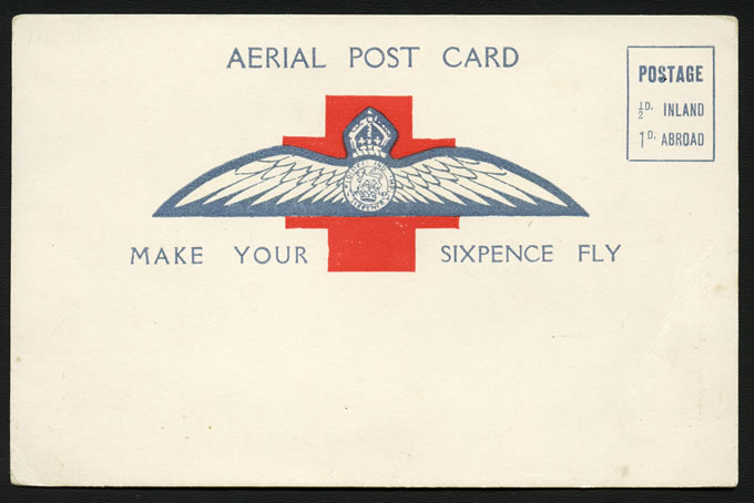 South Africa 1918 Scarce Unused Large Wings Flight Card
