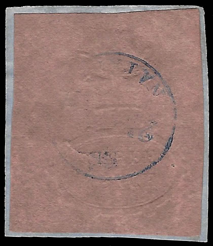 Natal 1857 3d Rose Embossed, Large Example on Piece