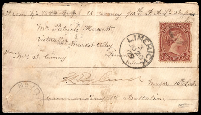 Zululand 1879 Zulu War Soldiers Letter at 1d Rate, Rare