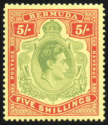 Bermuda 1938-53 KGVI 5/-