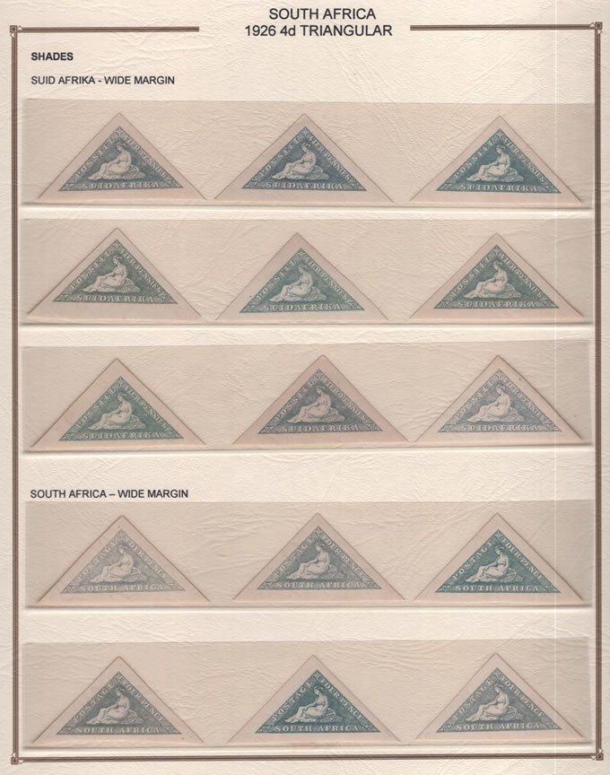 South Africa 1926 4d Triangle Lovely Assembly on Pages
