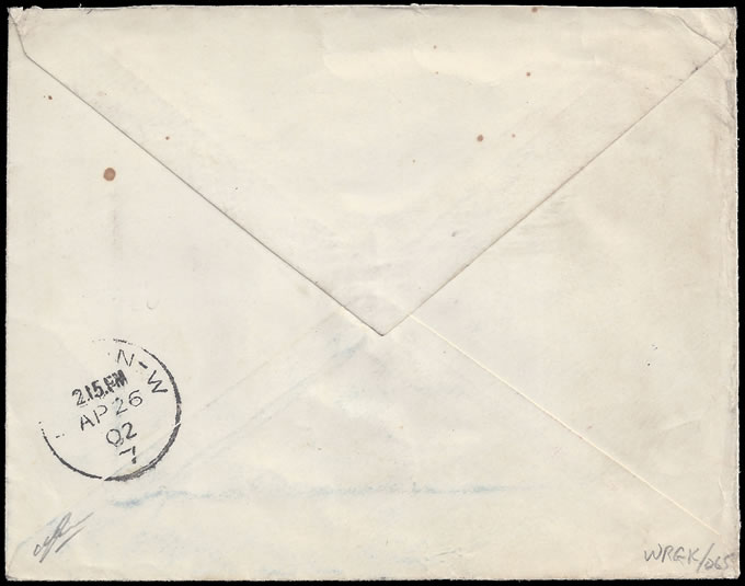 Cape 1902 Jansenville Censor Mark