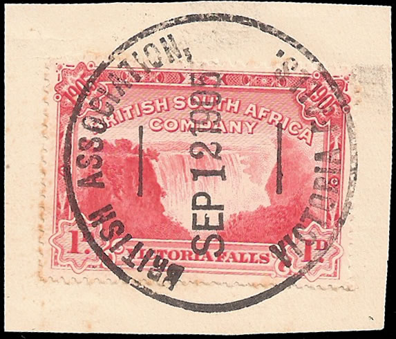 Rhodesia 1905 1d Special Victoria Falls Postmark