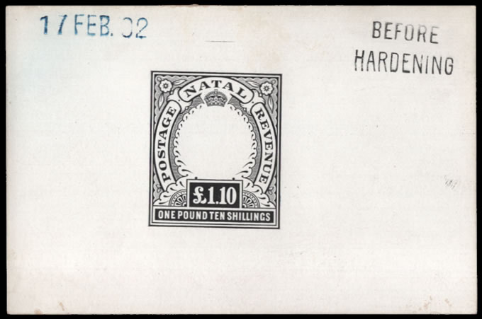 Natal 1902 KEVII £1.10 Die Proof BH, Rare High Value