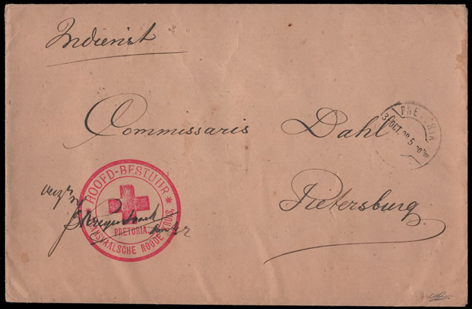 Transvaal 1899 Red Cross Letter to Pietersburg