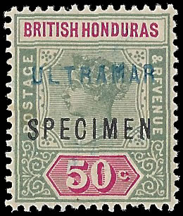 British Honduras 1898 QV 50c Portuguese Colonial Specimen