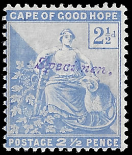 Cape of Good Hope 1896 2½d Specimen Type SA1, Rare