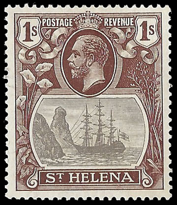 Saint Helena 1922 Badge Issue 1/- Broken Mainmast